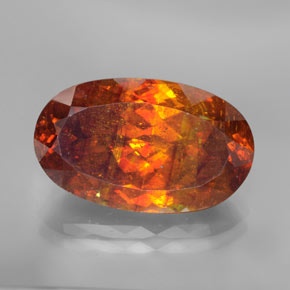 Esfalrita Naranja rojizo natural de 14.55 ct, Corte Óvalo, SI
