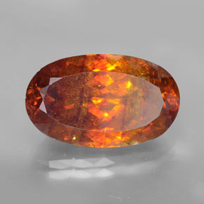 Esfalrita Naranja rojizo natural de 14.55 ct, Corte Óvalo, SI