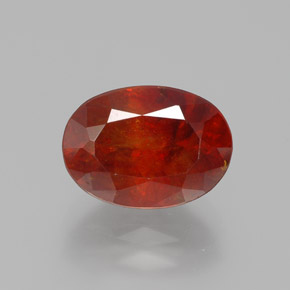 Esfalrita Naranja rojizo natural de 3.91 ct, Corte Óvalo, SI