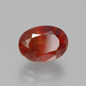 Esfalrita Naranja rojizo natural de 3.91 ct, Corte Óvalo, SI