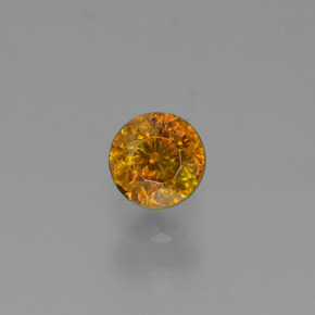 Esfalerita oro natural de 0,40 ct, corte redondo, VS-SI