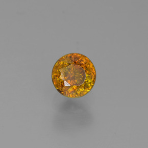 Esfalerita oro natural de 0,40 ct, corte redondo, VS-SI