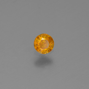Esfalrita Dorado amarillo natural de 0.13 ct, Corte Redondo, VS