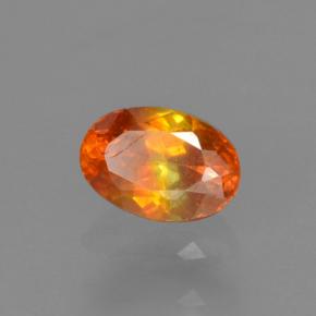 Esfalerita naranja natural de 0,37 ct, corte óvalo, VS-SI