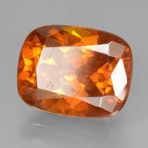 Esfalerita naranja natural de 4,09 ct, corte cojín, VS-SI