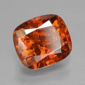 Esfalerita naranja natural de 2,98 ct, corte cojín, VS-SI
