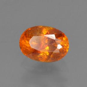 Esfalerita naranja natural de 0,54 ct, corte óvalo, VS-SI