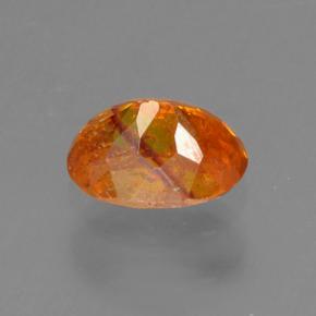Esfalerita naranja natural de 0,54 ct, corte óvalo, VS-SI