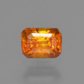 Esfalrita Naranja amarillo natural de 0.41 ct, corte esmeralda, VS-SI