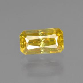 Esfalrita Amarillo natural de 0.67 ct, corte esmeralda, VS