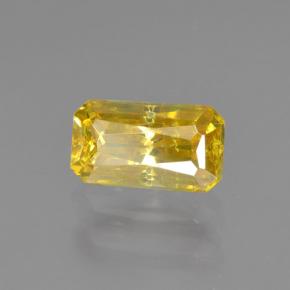 Esfalrita Amarillo natural de 0.67 ct, corte esmeralda, VS