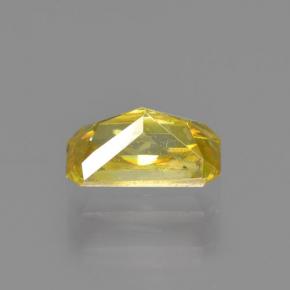Esfalrita Amarillo natural de 0.67 ct, corte esmeralda, VS