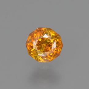 Esfalerita naranja natural de 0,25 ct, corte redondo, VS-SI