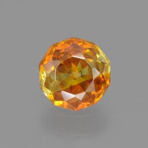 Esfalerita naranja natural de 0,41 ct, corte redondo, VS-SI