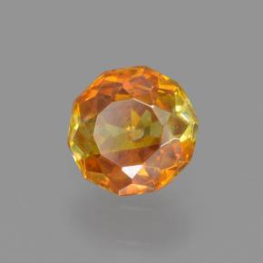 Esfalerita naranja natural de 0,41 ct, corte redondo, VS-SI