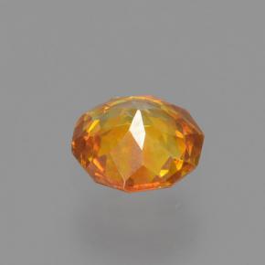 Esfalerita naranja natural de 0,41 ct, corte redondo, VS-SI