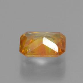 Esfalrita Naranja amarillo natural de 0.39 ct, corte esmeralda, VS-SI