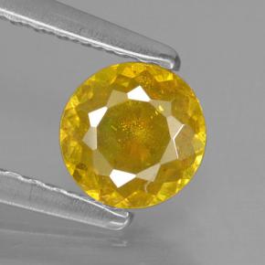 Esfalerita amarillo natural de 0,51 ct, corte redondo, VS-SI