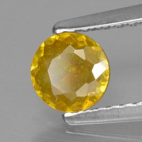 Esfalerita amarillo natural de 0,51 ct, corte redondo, VS-SI