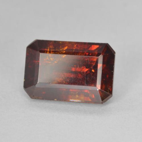 Esfalrita Naranja rojizo natural de 5.04 ct, Corte Octágono / Esmeralda, SI-I1