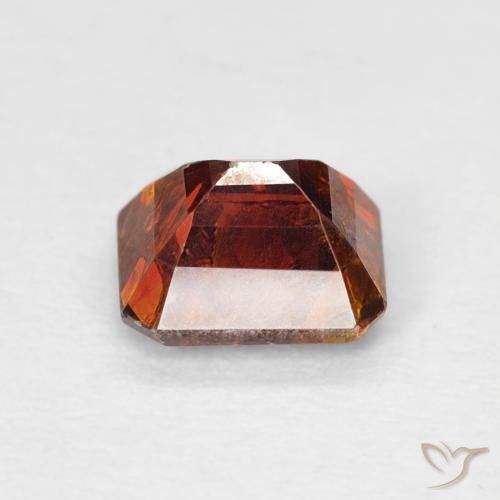 Esfalrita Naranja oscuro natural de 1.32 ct, Corte Octágono / Esmeralda, I1