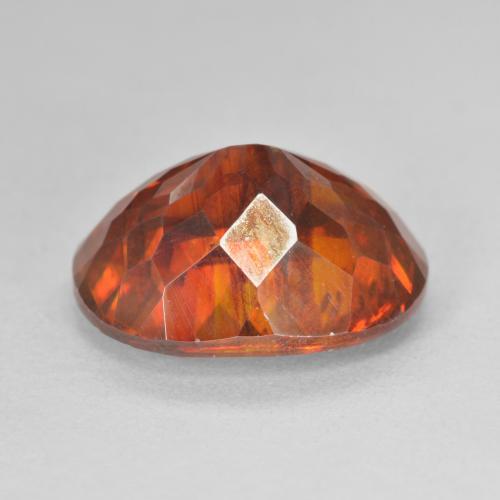 Esfalrita Naranja oscuro natural de 12.19 ct, Ovalada, SI-I1