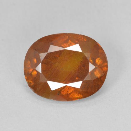 4.33ct Natural Naranja cálido esfalerita, Ovalada, SI-I1