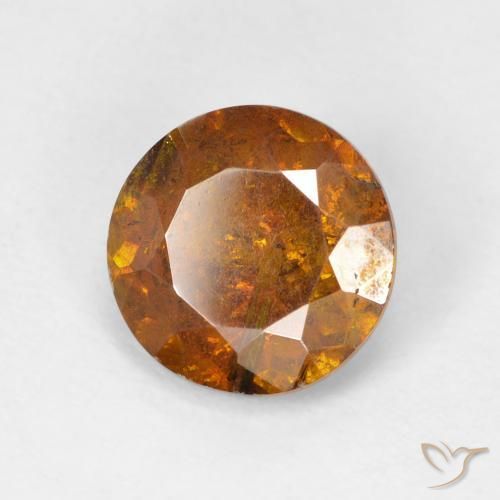 Esfalrita Medium Dark-Orange natural de 2.55 ct, Redondo, I1