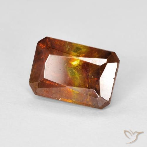 Esfalrita Naranja marrón natural de 3.36 ct, Corte Octágono / Esmeralda, SI