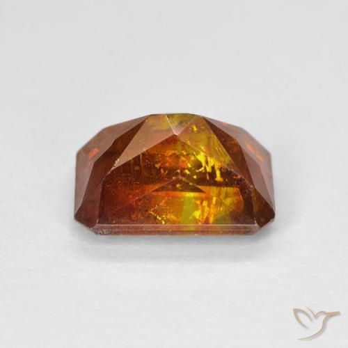 Esfalrita Naranja marrón natural de 3.36 ct, Corte Octágono / Esmeralda, SI
