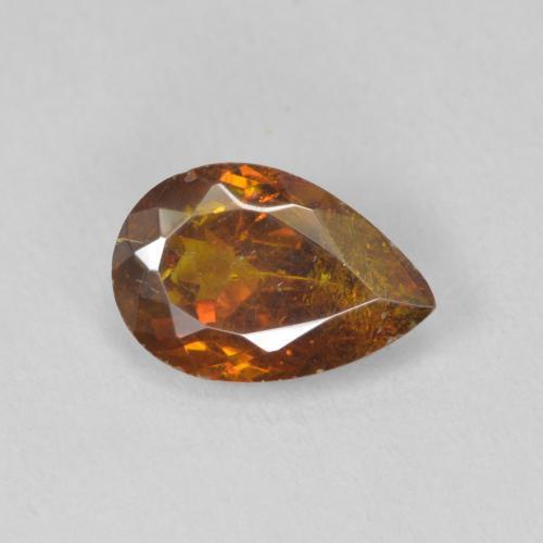 1.97ct Natural Naranja medio esfalerita, En forma de pera, SI-I1