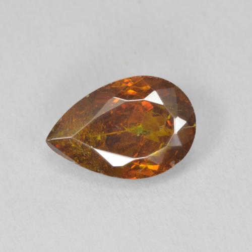 Esfalrita Naranja medio natural de 1.97 ct, En forma de pera, SI-I1