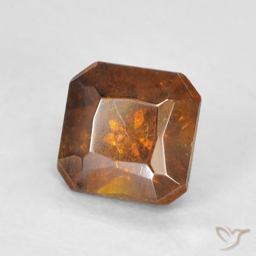 Esfalrita Naranja terroso natural de 0.90 ct, Corte Octágono / Esmeralda, SI-I1