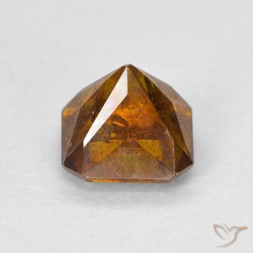 Esfalrita Naranja terroso natural de 0.90 ct, Corte Octágono / Esmeralda, SI-I1