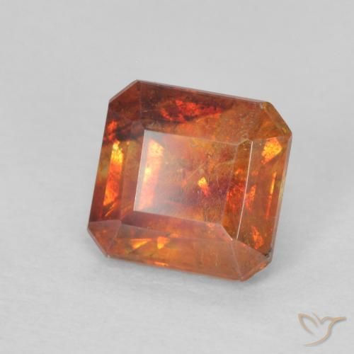 Esfalrita Naranja oscuro natural de 1.36 ct, Corte Octágono / Esmeralda, SI-I1