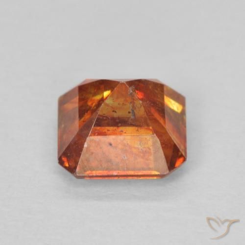 Esfalrita Naranja oscuro natural de 1.36 ct, Corte Octágono / Esmeralda, SI-I1