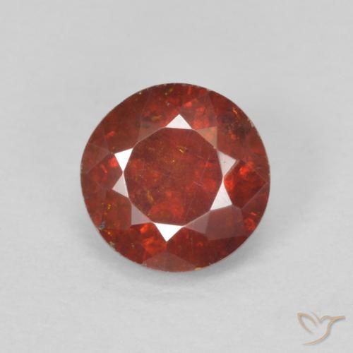 1.06ct Natural Naranja rojizo esfalerita, Redondo, SI