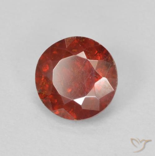 Esfalrita Naranja rojizo natural de 1.06 ct, Redondo, SI