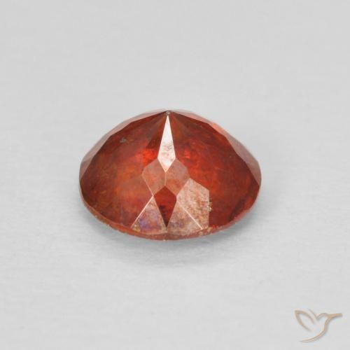 Esfalrita Naranja rojizo natural de 1.06 ct, Redondo, SI