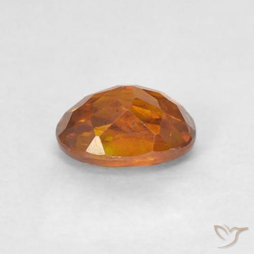 Esfalrita Naranja oscuro natural de 0.81 ct, Ovalada, SI-I1