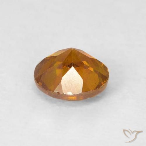 Esfalrita Naranja terroso natural de 0.53 ct, Redondo, SI-I1