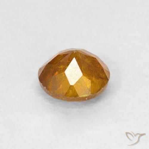 Esfalrita Naranja terroso natural de 0.38 ct, Redondo, SI-I1