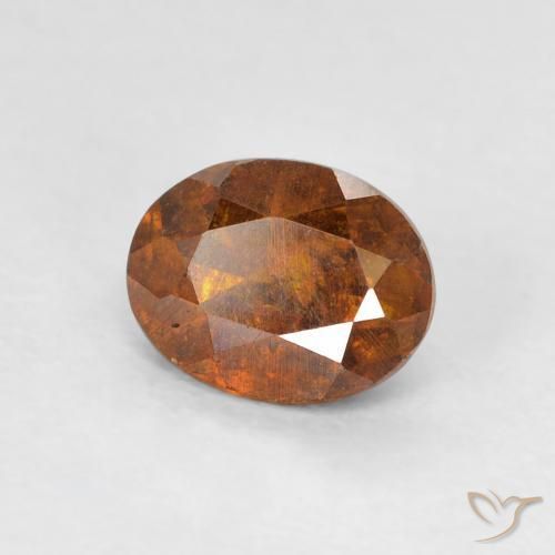 Esfalrita Naranja medio natural de 0.92 ct, Ovalada, SI-I1