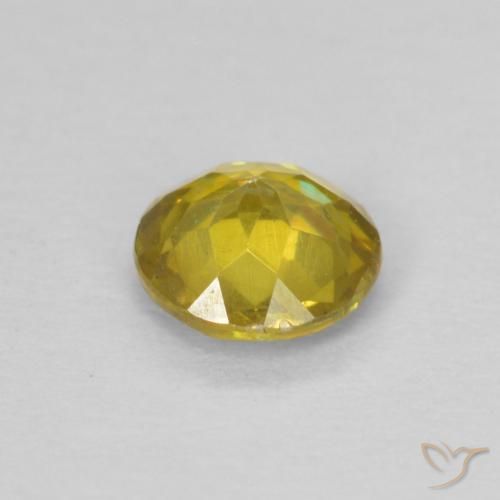 Esfalrita Amarillo otoño natural de 0.62 ct, Redondo, VS-SI