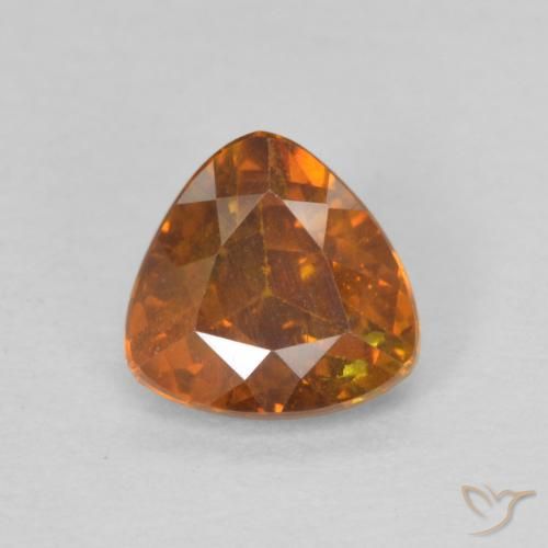 0.86ct Natural Naranja terroso esfalerita, Trillón, SI-I1