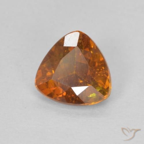 Esfalrita Naranja terroso natural de 0.86 ct, Trillón, SI-I1
