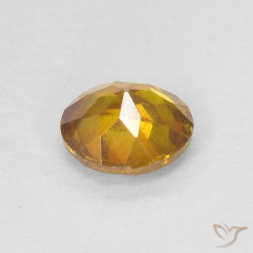 Esfalrita Naranja marrón natural de 0.36 ct, Redondo, SI-I1
