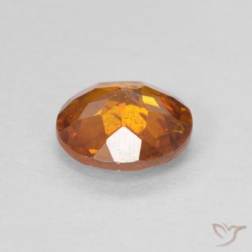 Esfalrita Naranja rojizo natural de 0.92 ct, Redondo, SI-I1