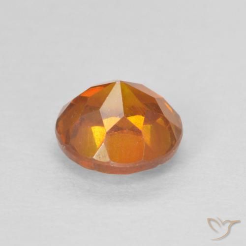Esfalrita Naranja claro natural de 0.81 ct, Redondo, SI-I1