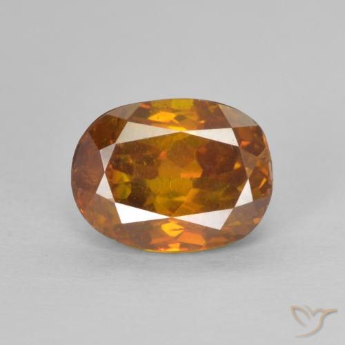 2.08ct Natural Naranja oscuro esfalerita, Ovalada, SI-I1